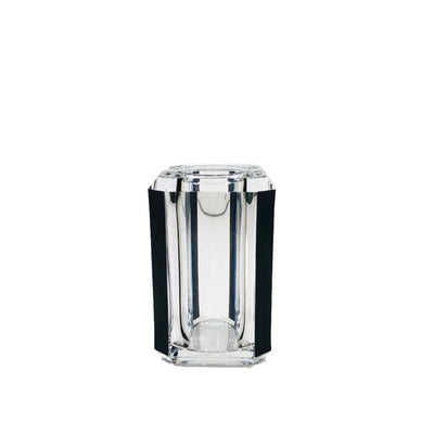 Transparent Black Border Bath Set